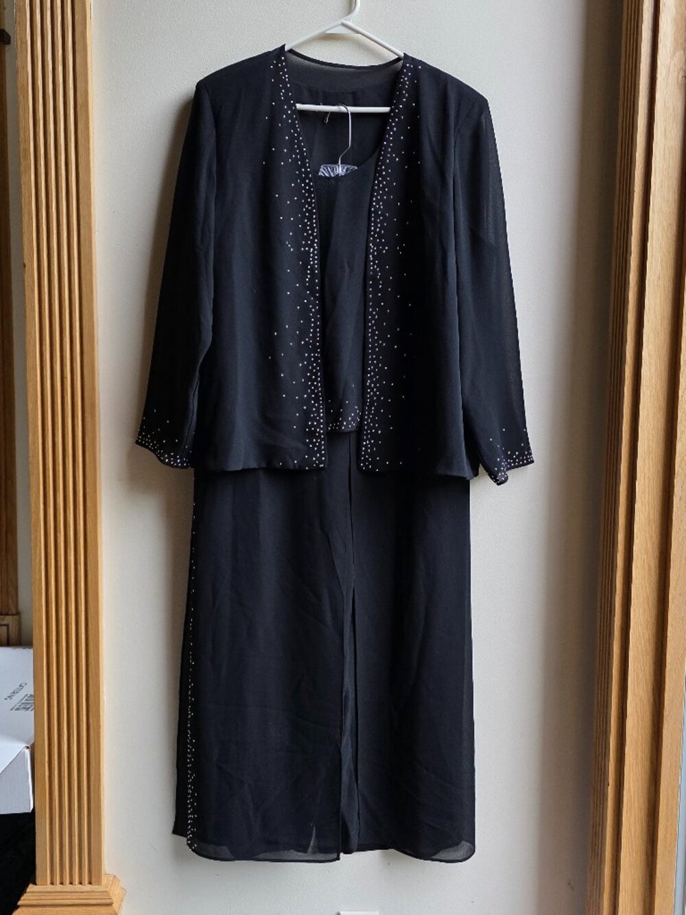 R & M Richards By Karen Kwong Black 2-Piece Palazzo Pants Set Size 14 Petite
